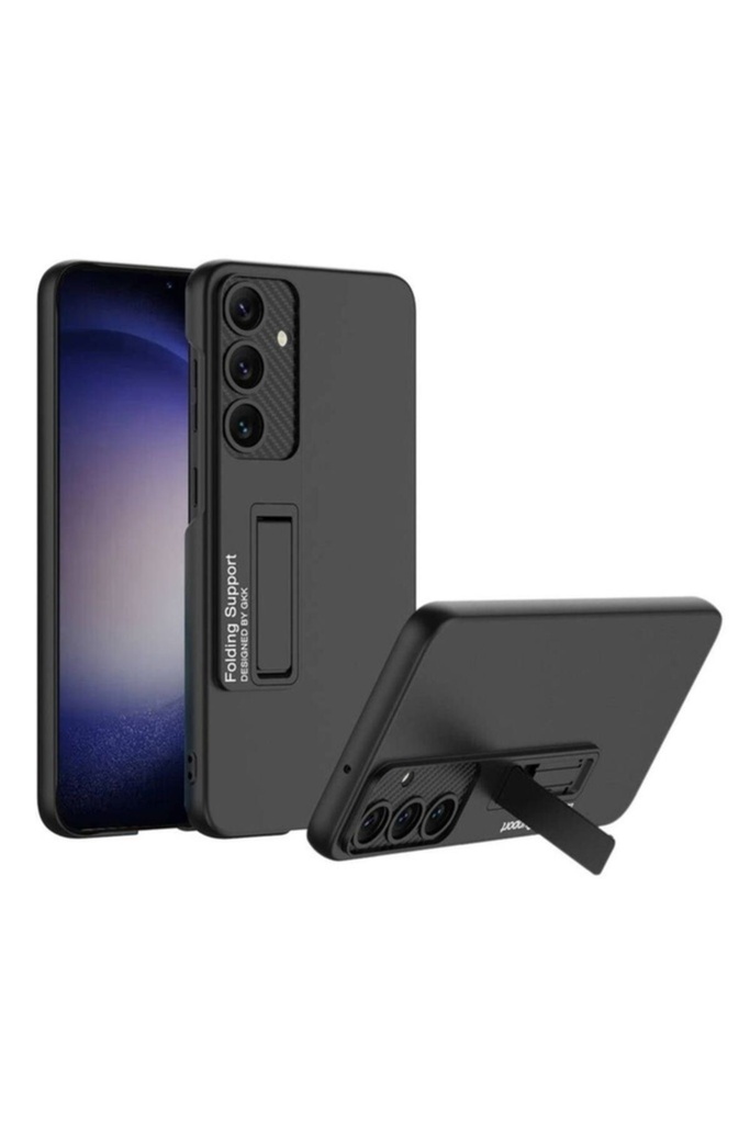 [RNZ-TA98900] Samsung Galaxy S24 Plus Uyumlu Kılıf Zore Standlı Ays Kapak (Siyah)