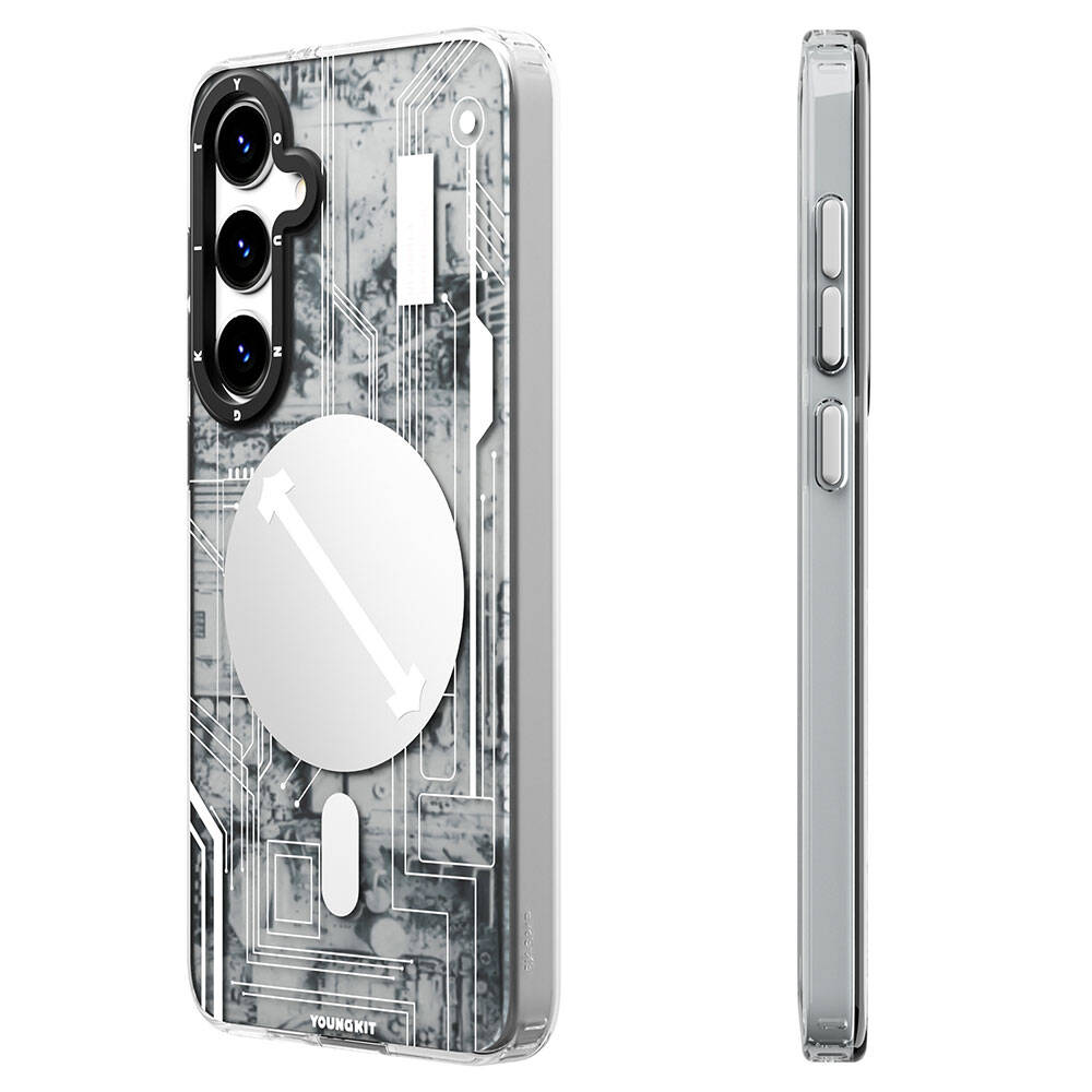 Samsung Galaxy S24 Plus Uyumlu Kılıf M-safe Şarj Özellikli YoungKit Technology Serisi Kapak