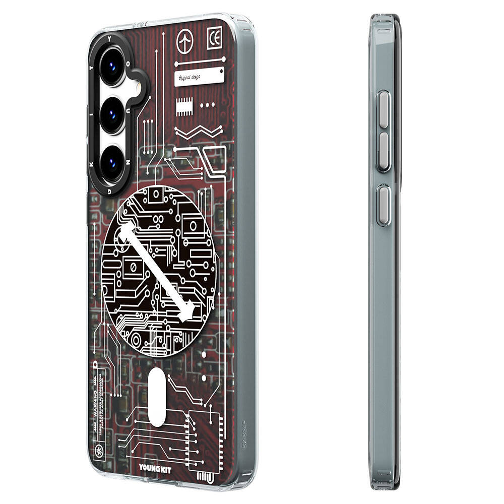 Samsung Galaxy S24 Plus Uyumlu Kılıf M-safe Şarj Özellikli YoungKit Technology Serisi Kapak