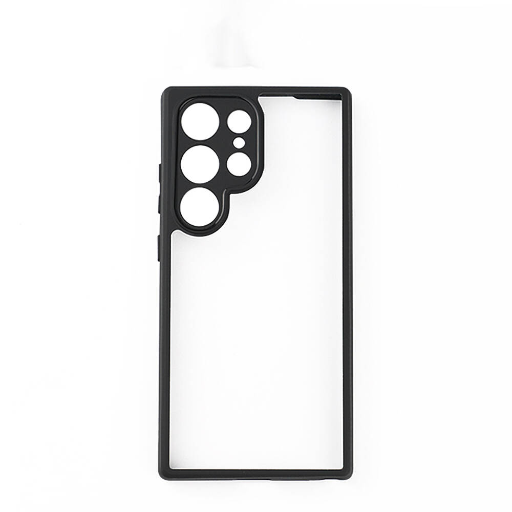 [RNZ-TA98005] Samsung Galaxy S24 Ultra Uyumlu Kılıf Kamera Korumalı Şeffaf Arka Yüzey Zore New Roll Kapak