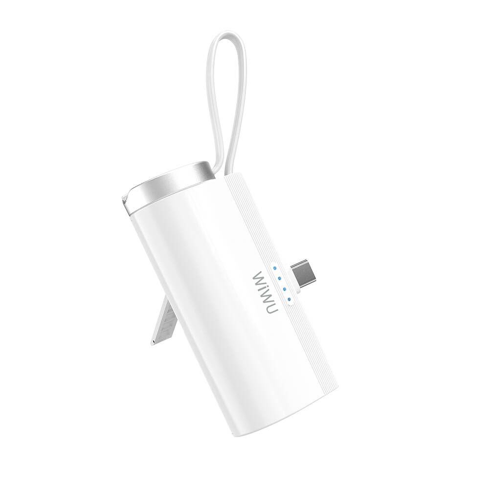 [RNZ-TA99531] Wiwu Wi-W026 Capsule Serisi 2in1 Mini Taşınabilir Standlı Askılı Type-C PD Powerbank 5000mAh
