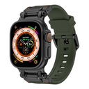 Apple Watch Ultra 49mm Uyumlu Zore KRD-101 Titanyum Metal Başlıklı Silikon Kordon