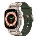 Apple Watch Ultra 49mm Uyumlu Zore KRD-101 Titanyum Metal Başlıklı Silikon Kordon