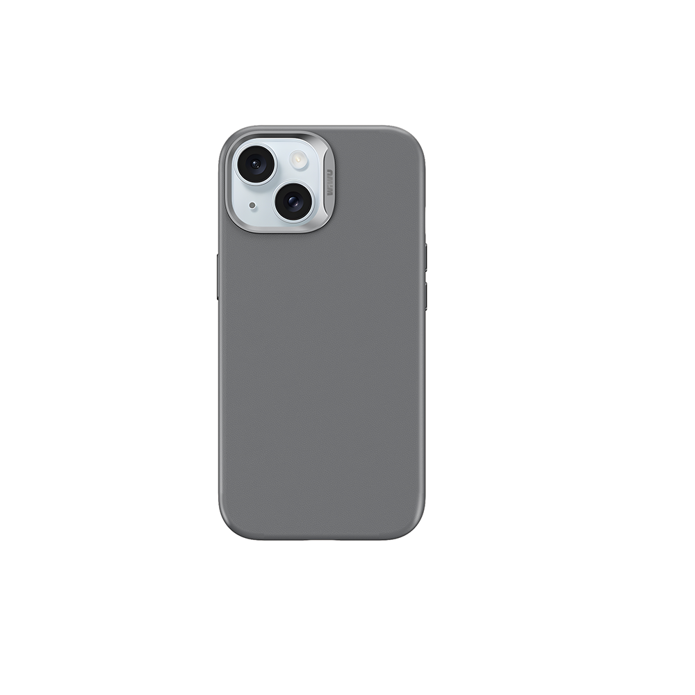 Apple iPhone 15 Uyumlu Kılıf Wiwu SP-019 M-safe Şarj Özellikli Vegan Leather Deri Kapak