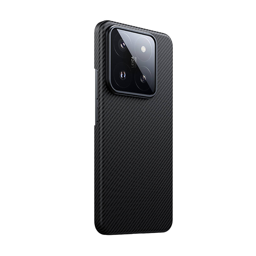 Xiaomi Mi 14 Uyumlu Kılıf M-safe Özellikli Karbon Fiber Benks Essential ArmorAir 600D Kevlar Kapak