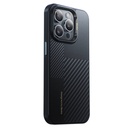 Apple iPhone 15 Pro Uyumlu Kılıf M-safe Şarj Özellikli Karbon Fiber Benks Montage Hybrid ArmorPro Kevlar Kapak