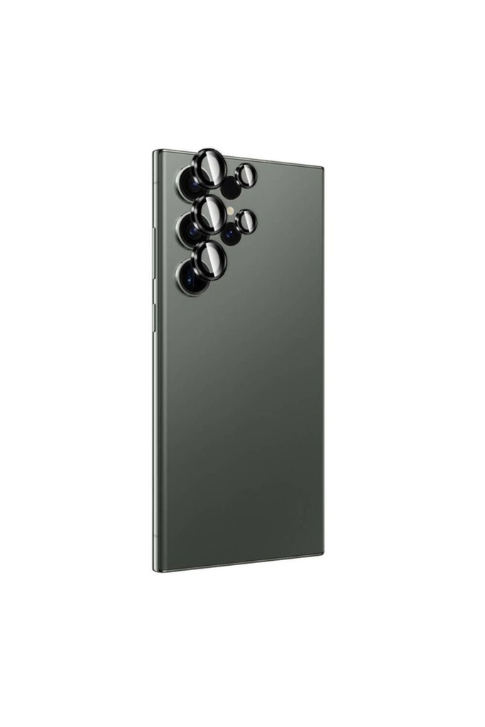 [RNZ-TA100135] Samsung Galaxy S24 Ultra Uyumlu Zore Titanium Premium Temperli Kamera Lens Koruyucu (Siyah)