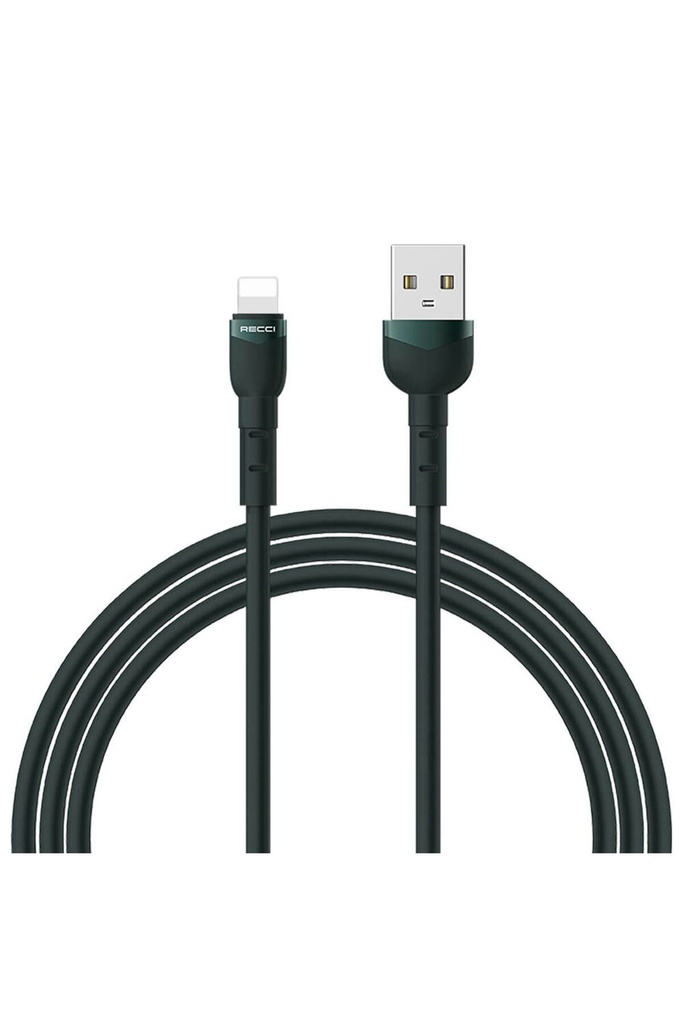 [ZTA100067] Recci RTC-N35L Hızlı Şarj Özellikli 100cm Lightning to USB-A Kablo (Yeşil)