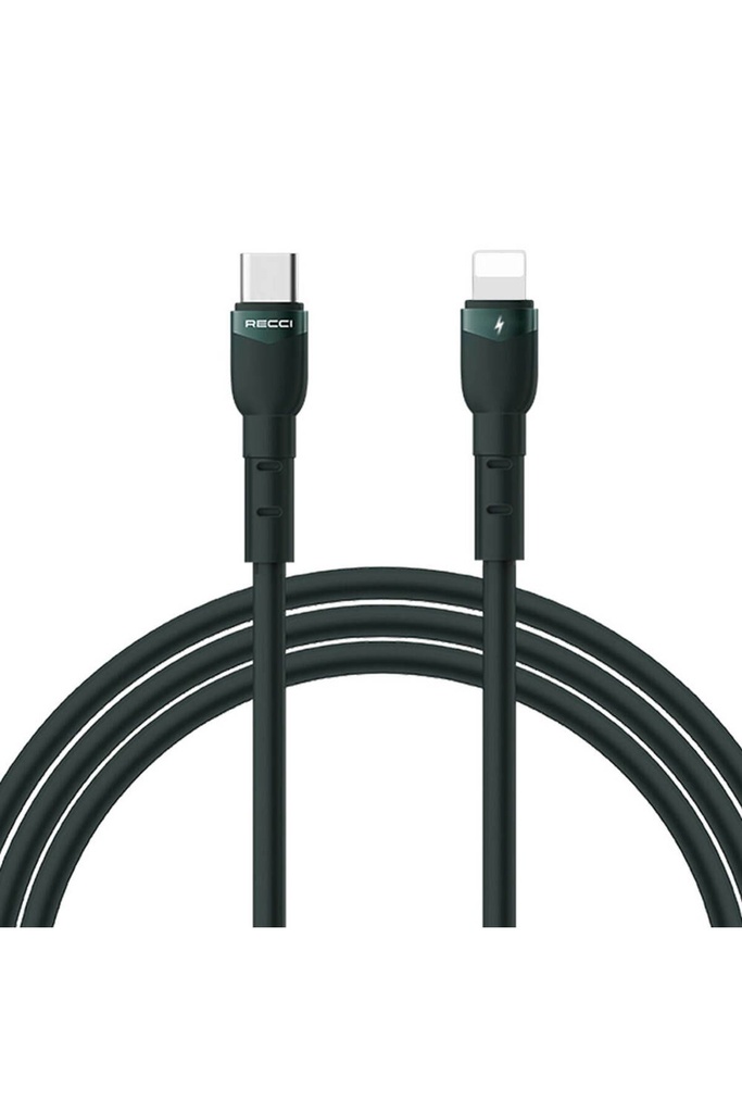 Recci RTC-P35CL Hızlı Şarj Özellikli 100cm Type-C to Lightning Kablo