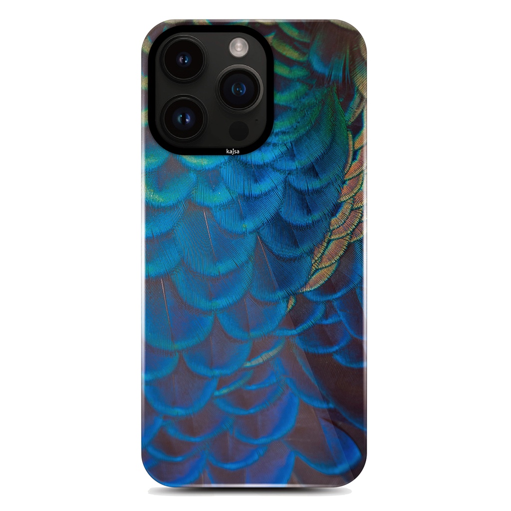 [RNZ-TA86425] Apple iPhone 14 Pro Max Uyumlu Kılıf HD Desenli Kajsa Shield Plus Wild Serisi Kapak (Mavi)