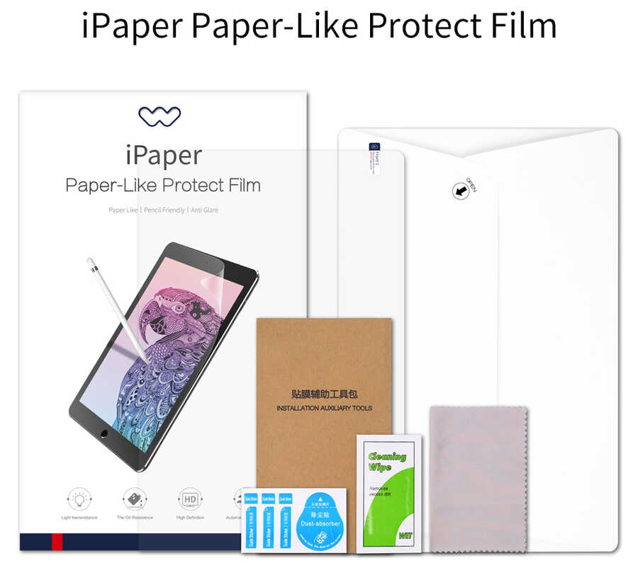 Apple iPad Pro 12.9 2022 M2 Uyumlu Kağıt Hisli ​Wiwu iPaper Like Tablet Ekran Koruyucu
