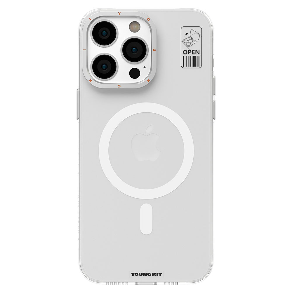 Apple iPhone 15 Pro Uyumlu Kılıf M-safe Şarj Özellikli Standlı YoungKit Hermit Bracket Serisi Kapak