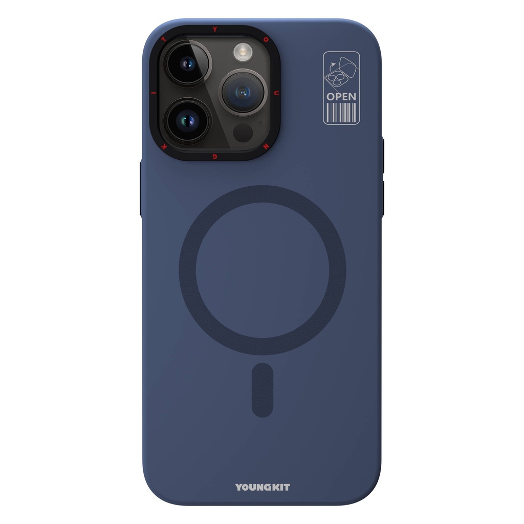 Apple iPhone 15 Pro Uyumlu Kılıf M-safe Şarj Özellikli Standlı YoungKit Hermit Bracket Serisi Kapak