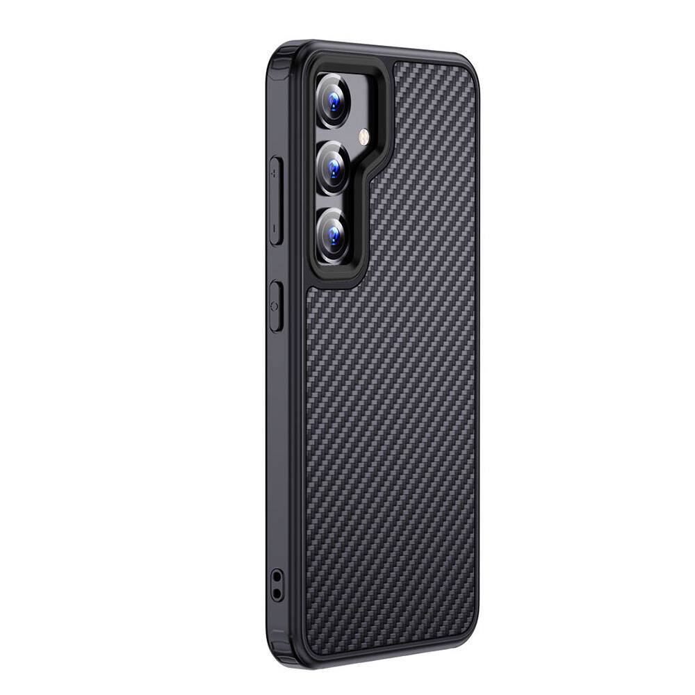 [RNZ-TA98025] Samsung Galaxy S24 Uyumlu Kılıf Aramid Karbon Fiber M-safe Özellikli Wlons Radison Kapak