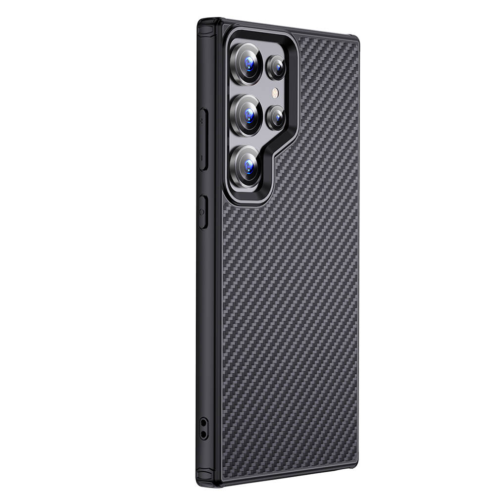 [RNZ-TA98027] Samsung Galaxy S24 Ultra Uyumlu Kılıf Aramid Karbon Fiber M-safe Özellikli Wlons Radison Kapak