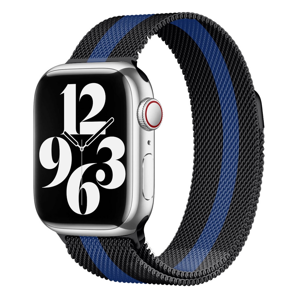 Apple Watch 40mm Uyumlu Kordon Hasır Metal Mıknatıslı Örgü Zore KRD-01 Kayış