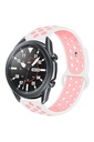 Samsung Galaxy Watch 46mm Uyumlu 22mm Kordon Silikon Esnek Yumuşak Delikli Spor KRD-02 Kayış