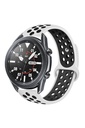 Samsung Galaxy Watch 46mm Uyumlu 22mm Kordon Silikon Esnek Yumuşak Delikli Spor KRD-02 Kayış