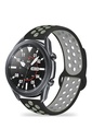 Samsung Galaxy Watch 46mm Uyumlu 22mm Kordon Silikon Esnek Yumuşak Delikli Spor KRD-02 Kayış