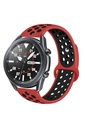 Samsung Galaxy Watch 46mm Uyumlu 22mm Kordon Silikon Esnek Yumuşak Delikli Spor KRD-02 Kayış