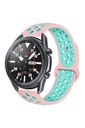 Samsung Galaxy Watch 46mm Uyumlu 22mm Kordon Silikon Esnek Yumuşak Delikli Spor KRD-02 Kayış