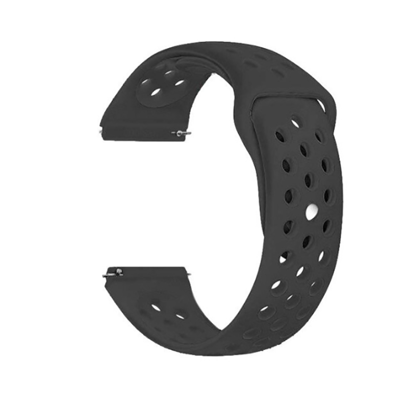 Samsung Galaxy Watch 46mm Uyumlu 22mm Kordon Silikon Esnek Yumuşak Delikli Spor KRD-02 Kayış