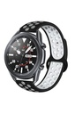 Samsung Galaxy Watch 46mm Uyumlu 22mm Kordon Silikon Esnek Yumuşak Delikli Spor KRD-02 Kayış