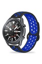 Samsung Galaxy Watch 46mm Uyumlu 22mm Kordon Silikon Esnek Yumuşak Delikli Spor KRD-02 Kayış