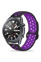 Samsung Galaxy Watch 46mm Uyumlu 22mm Kordon Silikon Esnek Yumuşak Delikli Spor KRD-02 Kayış