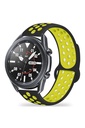 Samsung Galaxy Watch 46mm Uyumlu 22mm Kordon Silikon Esnek Yumuşak Delikli Spor KRD-02 Kayış