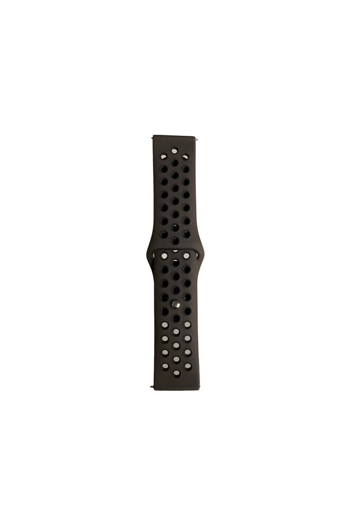 Samsung Galaxy Watch 46mm Uyumlu 22mm Kordon Silikon Esnek Yumuşak Delikli Spor KRD-02 Kayış
