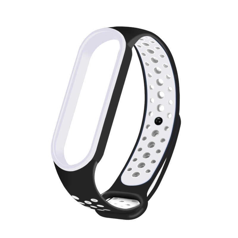 Xiaomi Mi Band 6 Uyumlu Kordon Silikon Esnek Yumuşak Delikli Spor KRD-02 Kayış