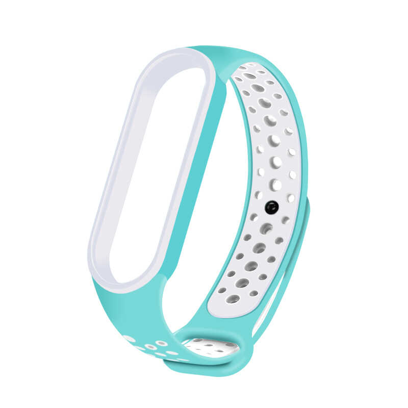 Xiaomi Mi Band 6 Uyumlu Kordon Silikon Esnek Yumuşak Delikli Spor KRD-02 Kayış
