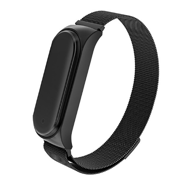 Xiaomi Mi Band 6 Uyumlu Kordon Hasır Metal Mıknatıslı Örgü Zore KRD-01 Kayış