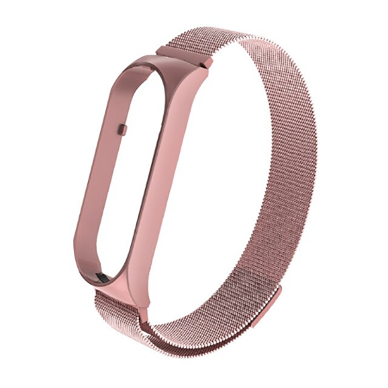 Xiaomi Mi Band 6 Uyumlu Kordon Hasır Metal Mıknatıslı Örgü Zore KRD-01 Kayış