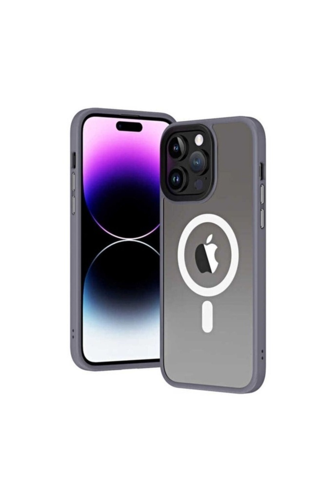 Apple iPhone 13 Pro Max Uyumlu Kılıf Wireless Şarj Özellikli Zore Hibrit M-safe Kapak