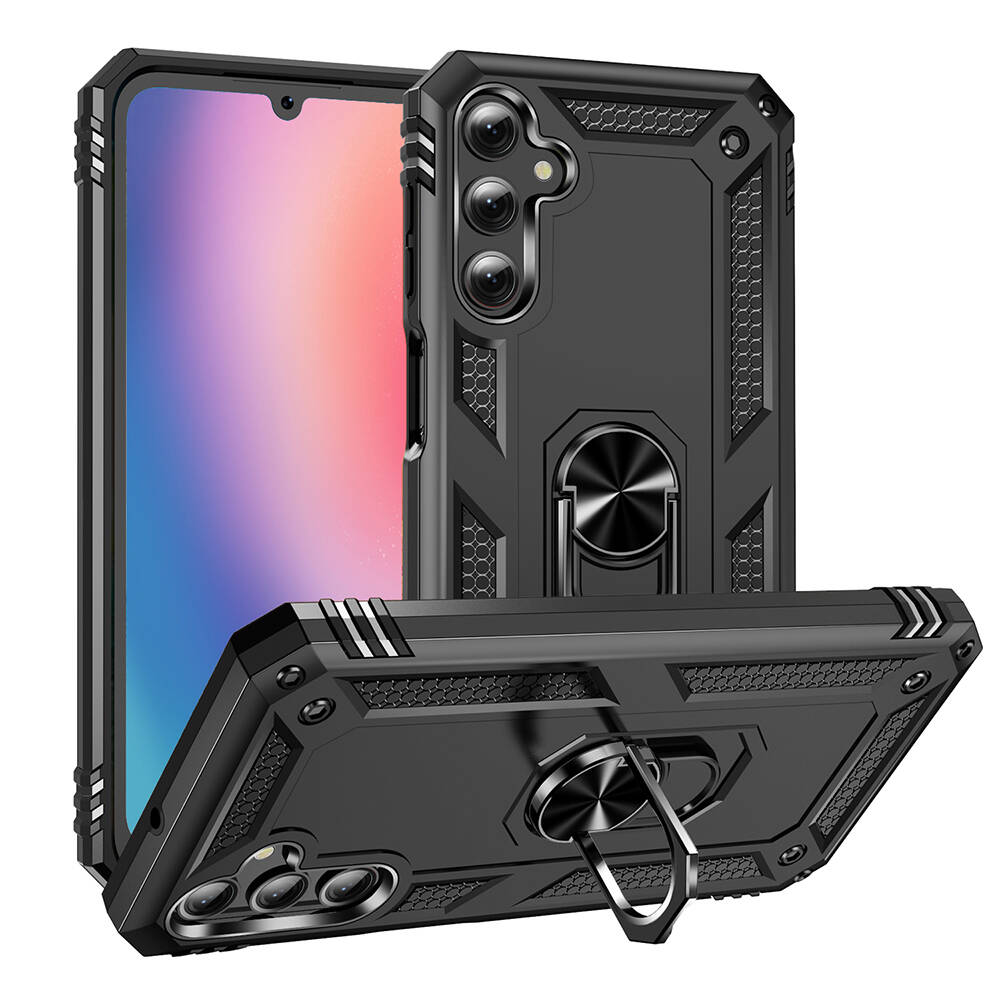 [RNZ-TA100587] Samsung Galaxy A25 Uyumlu Kılıf Zore Vega Kapak (Siyah)
