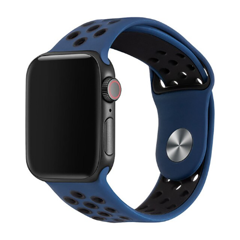 Apple Watch Ultra 49mm Uyumlu Kordon Silikon Esnek Yumuşak Delikli Spor KRD-02 Kayış