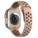 Apple Watch 7 45mm Uyumlu Kordon Silikon Esnek Yumuşak Delikli Spor KRD-02 Kayış