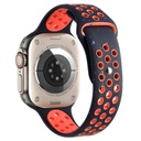 Apple Watch 7 41mm Uyumlu Kordon Silikon Esnek Yumuşak Delikli Spor KRD-02 Kayış