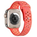Apple Watch 7 41mm Uyumlu Kordon Silikon Esnek Yumuşak Delikli Spor KRD-02 Kayış