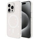 Apple iPhone 15 Pro Uyumlu Kılıf Zore Magsafe Şarj Özellikli Simli Şeffaf Arka Yüzey Erdos Silikon Kapak