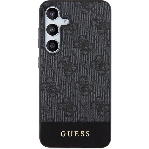 Samsung Galaxy S24 Uyumlu Kılıf Guess Orjinal Lisanslı PU Deri Şerit Logo Dizaynlı Kapak