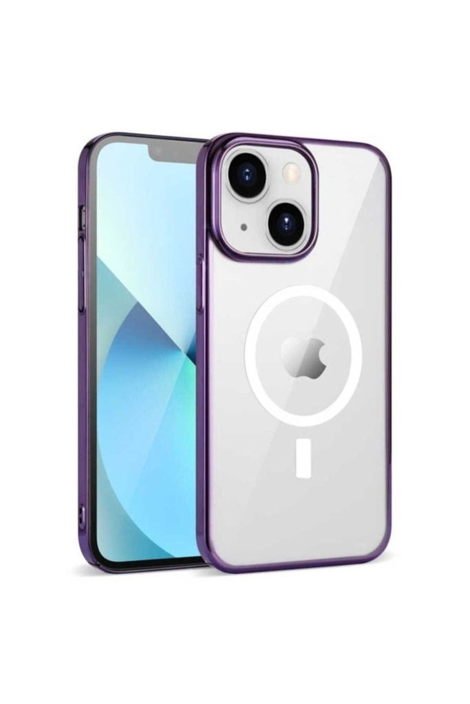 Apple iPhone 14 Uyumlu Kılıf Zore Wireless Şarj Özellikli Pixel M-safe Kapak