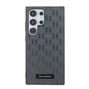 Samsung Galaxy S24 Ultra Uyumlu Kılıf Karl Lagerfeld Orjinal Lisanslı Saffiano Monogram Metal Logo Kapak
