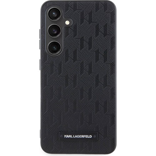 Samsung Galaxy S24 Uyumlu Kılıf Karl Lagerfeld Orjinal Lisanslı Saffiano Monogram Metal Logo Kapak