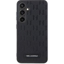 Samsung Galaxy S24 Uyumlu Kılıf Karl Lagerfeld Orjinal Lisanslı Saffiano Monogram Metal Logo Kapak