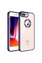 Apple iPhone 8 Plus Uyumlu Kılıf Kamera Korumalı Logo Gösteren Zore Omega Kapak