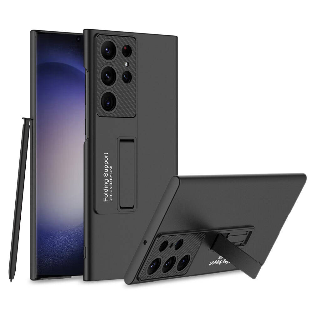 [RNZ-TA98050] Samsung Galaxy S24 Ultra Uyumlu Kılıf Zore Standlı Ays Kapak (Siyah)