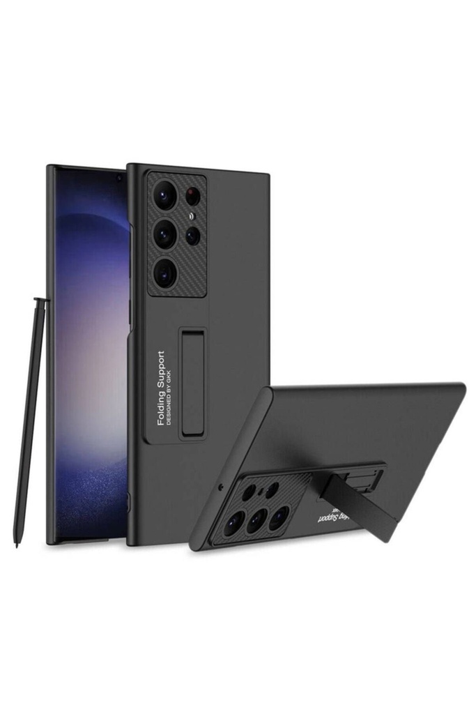 [RNZ-TA98050] Samsung Galaxy S24 Ultra Uyumlu Kılıf Zore Standlı Ays Kapak (Siyah)